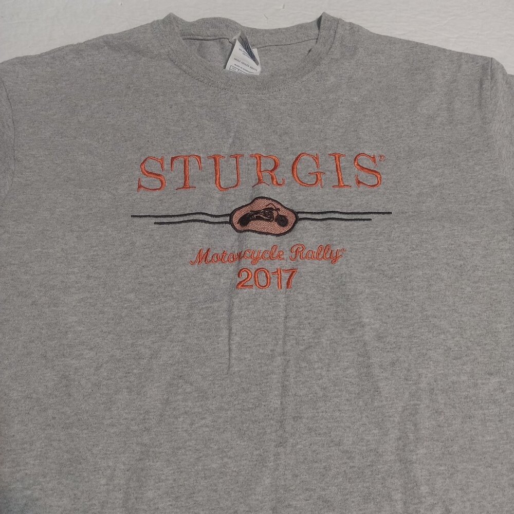 Sturgis 2017 Men's Embroidered Short Sleeve T Shirt M Delta Tag